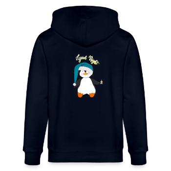 Pingouin bonne nuit - Veste à capuche bio CULTIVATOR Stanley/Stella Unisexe - marine - Dos - Anna (173cm)