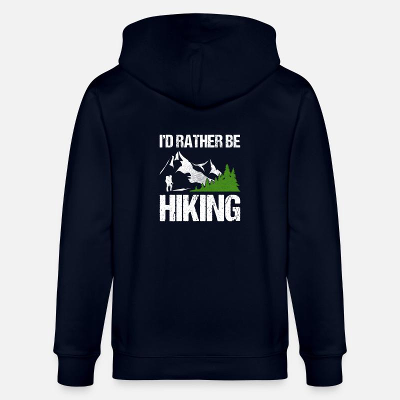 I d rather be Hiking - Stanley/Stella Unisex Bio-Kapuzenjacke CULTIVATOR  - Navy