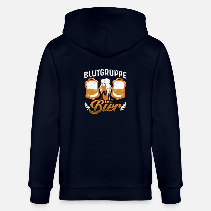 Drinking - Blutgruppe Bier - Stanley/Stella Unisex Bio-Kapuzenjacke CULTIVATOR  - Navy