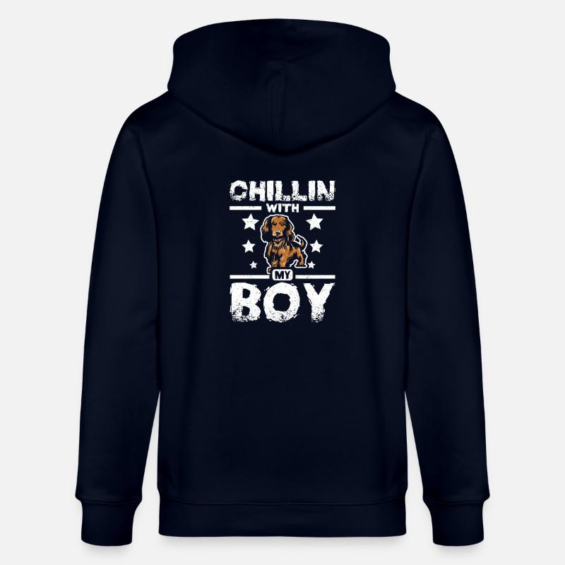 chillin avec mon teckel garçon - Veste à capuche bio CULTIVATOR Stanley/Stella Unisexe - marine