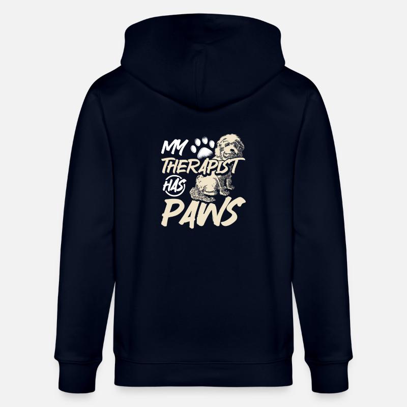 My therapist has paws cockapoo - Stanley/Stella Unisex Bio-Kapuzenjacke CULTIVATOR  - Navy