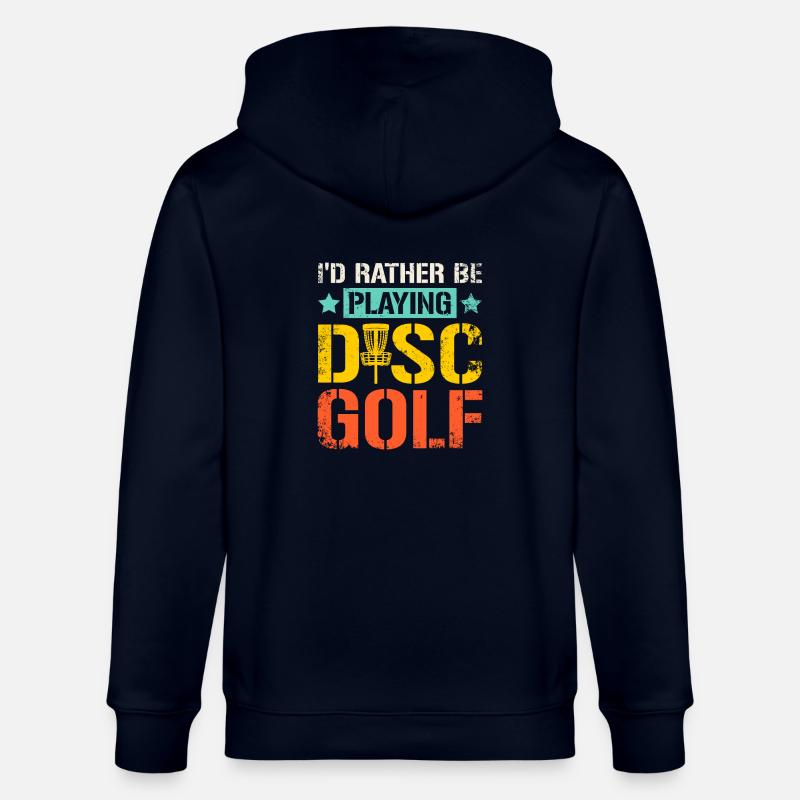 Rather be playing disc golf - Stanley/Stella Unisex Bio-Kapuzenjacke CULTIVATOR  - Navy