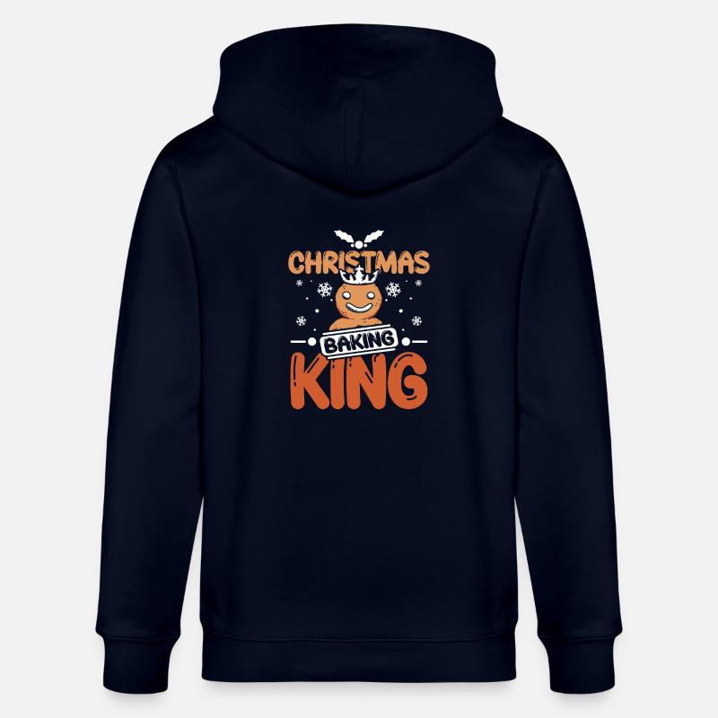 Christmas cookie baking king - Stanley/Stella Unisex Bio-Kapuzenjacke CULTIVATOR  - Navy