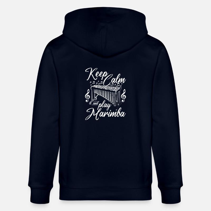 Keep calm and play marimba - Stanley/Stella Unisex Bio-Kapuzenjacke CULTIVATOR  - Navy