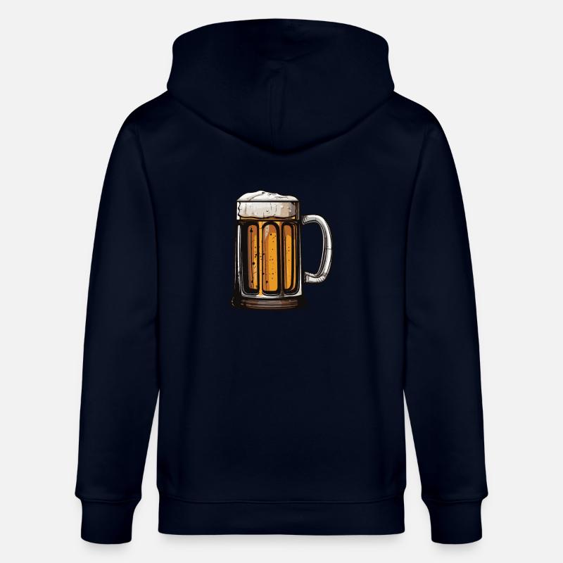 Bierkrug Bier Glas - Stanley/Stella Unisex Bio-Kapuzenjacke CULTIVATOR  - Navy