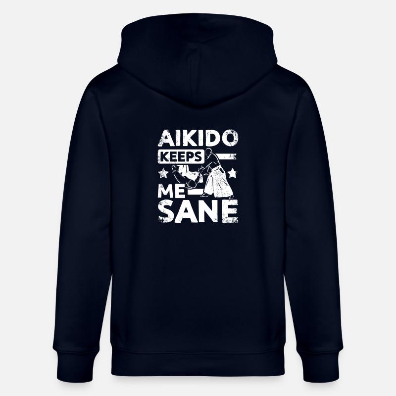 Aikido keeps me sane - Stanley/Stella Unisex Bio-Kapuzenjacke CULTIVATOR  - Navy