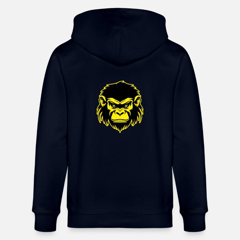 Portrait d’animal de singe - Veste à capuche bio CULTIVATOR Stanley/Stella Unisexe - marine