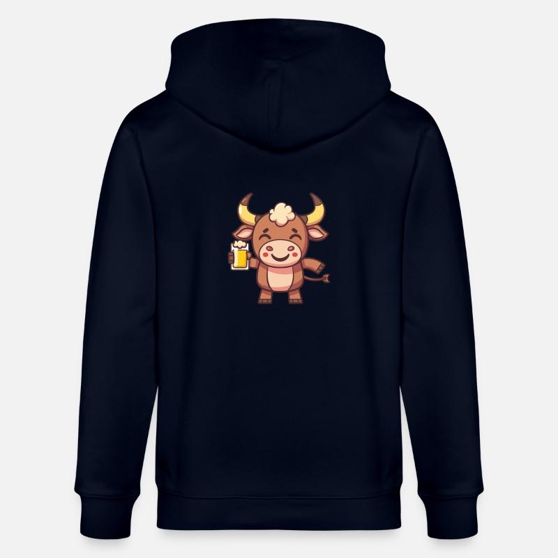 Stier Bier Comic Party - Stanley/Stella Unisex Bio-Kapuzenjacke CULTIVATOR  - Navy
