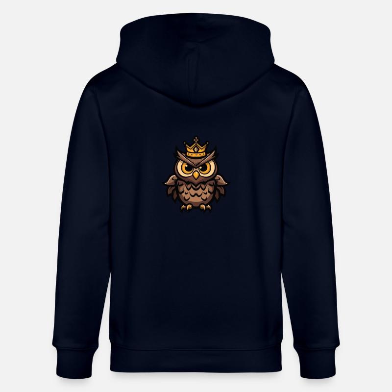 Eule Comic Krone - Stanley/Stella Unisex Bio-Kapuzenjacke CULTIVATOR  - Navy