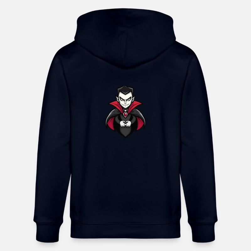 Bande dessinée vampire Halloween - Veste à capuche bio CULTIVATOR Stanley/Stella Unisexe - marine