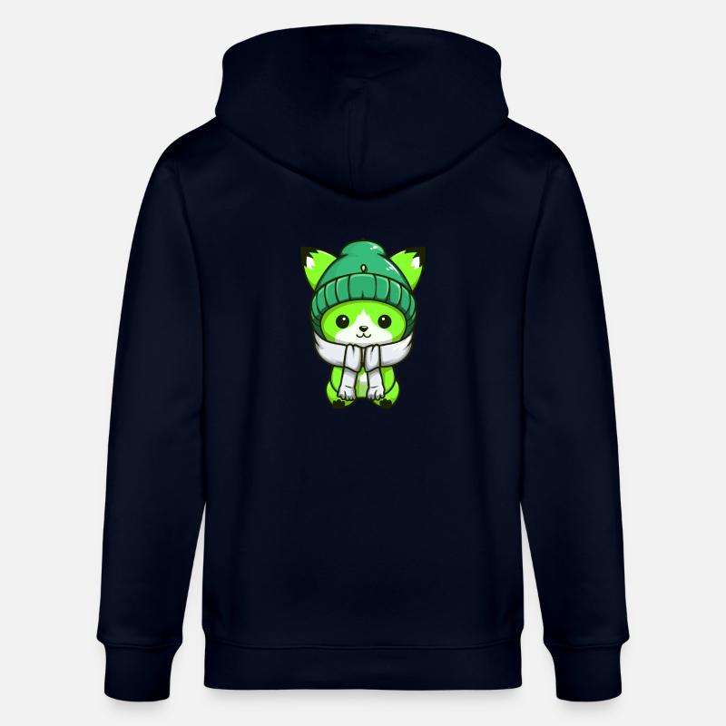 Bande dessinée d’hiver Fox - Veste à capuche bio CULTIVATOR Stanley/Stella Unisexe - marine