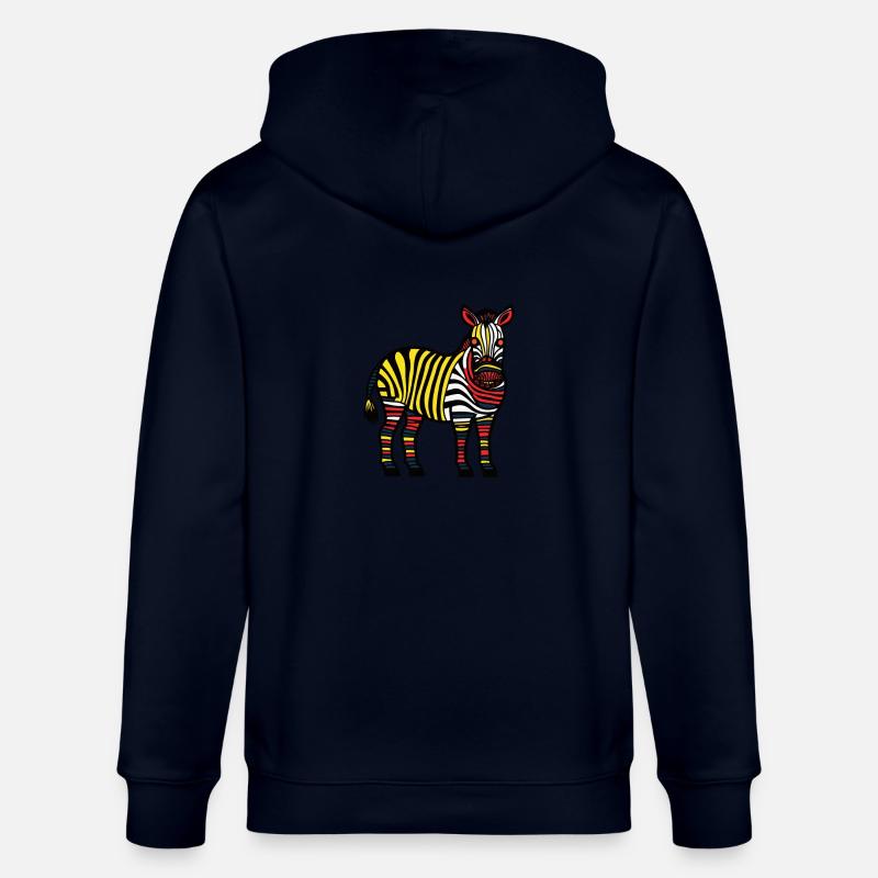 Zebra Halloween Tier - Stanley/Stella Unisex Bio-Kapuzenjacke CULTIVATOR  - Navy