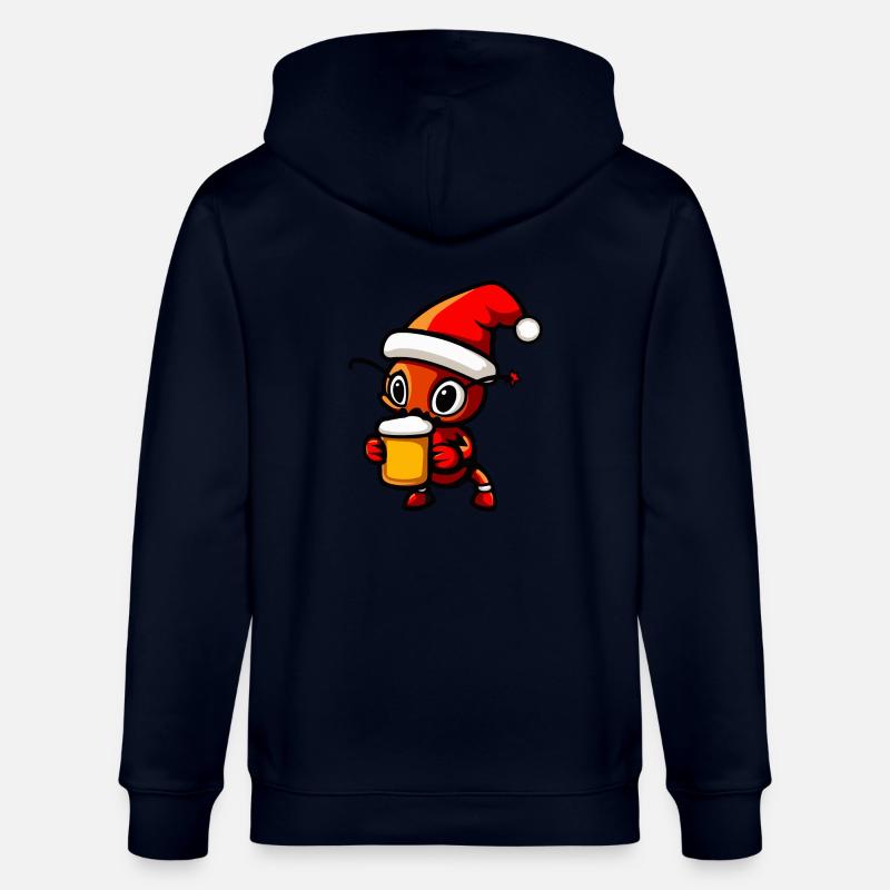 Fourmi Bière Noël Noël - Veste à capuche bio CULTIVATOR Stanley/Stella Unisexe - marine