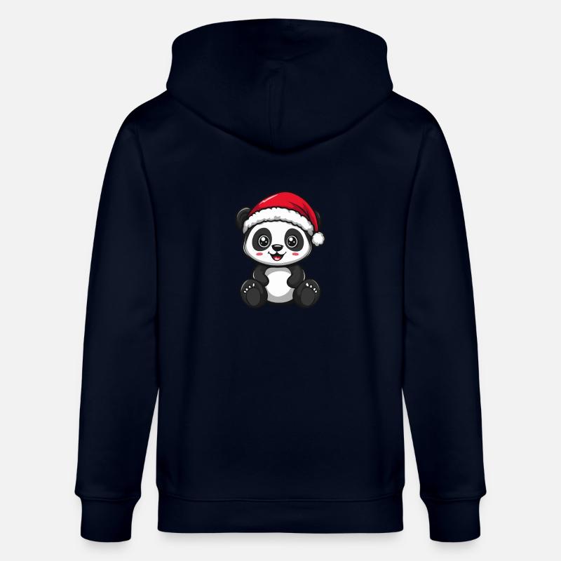 Panda Noël Mignon - Veste à capuche bio CULTIVATOR Stanley/Stella Unisexe - marine