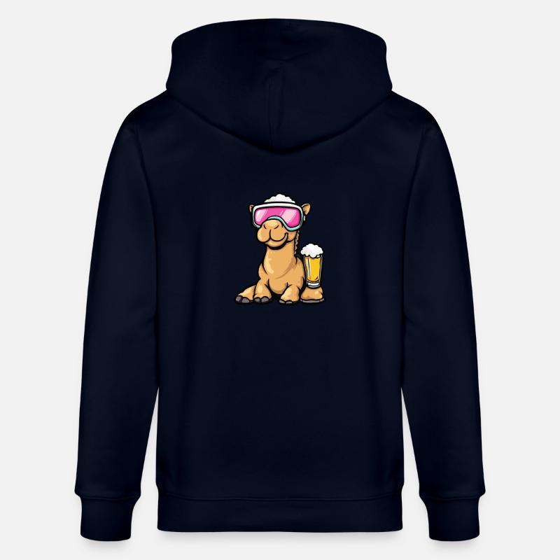 Bière de ski Camel - Veste à capuche bio CULTIVATOR Stanley/Stella Unisexe - marine