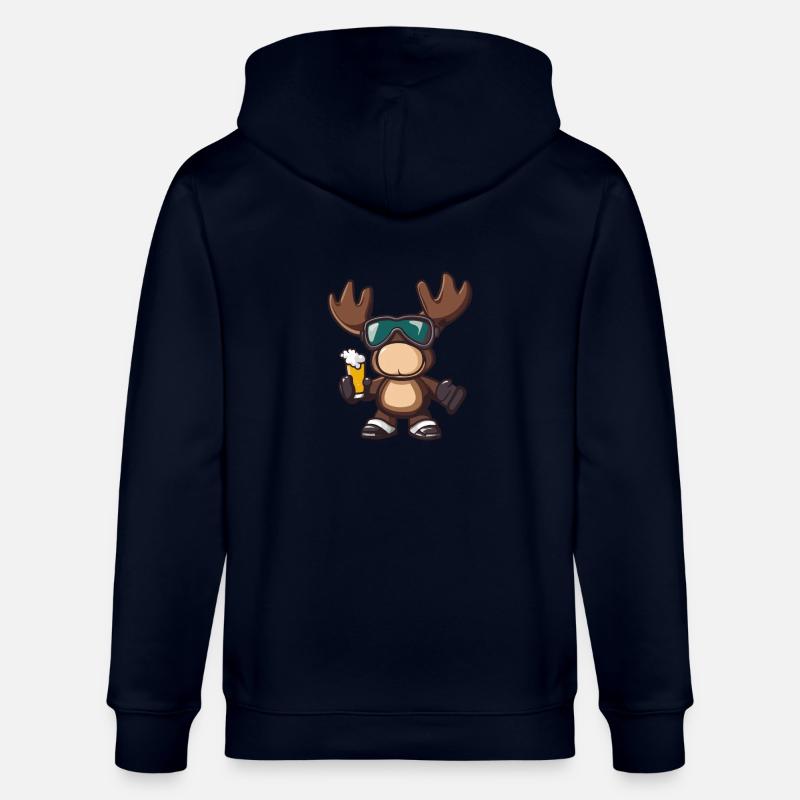 Bière Moose Ski - Veste à capuche bio CULTIVATOR Stanley/Stella Unisexe - marine