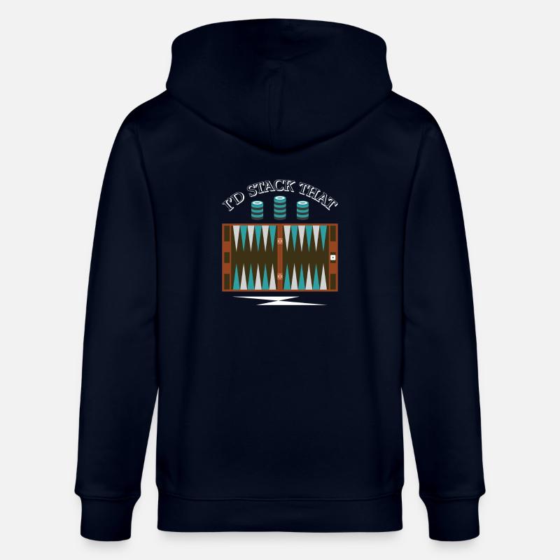 Backgammon Spiel - Stanley/Stella Unisex Bio-Kapuzenjacke CULTIVATOR  - Navy