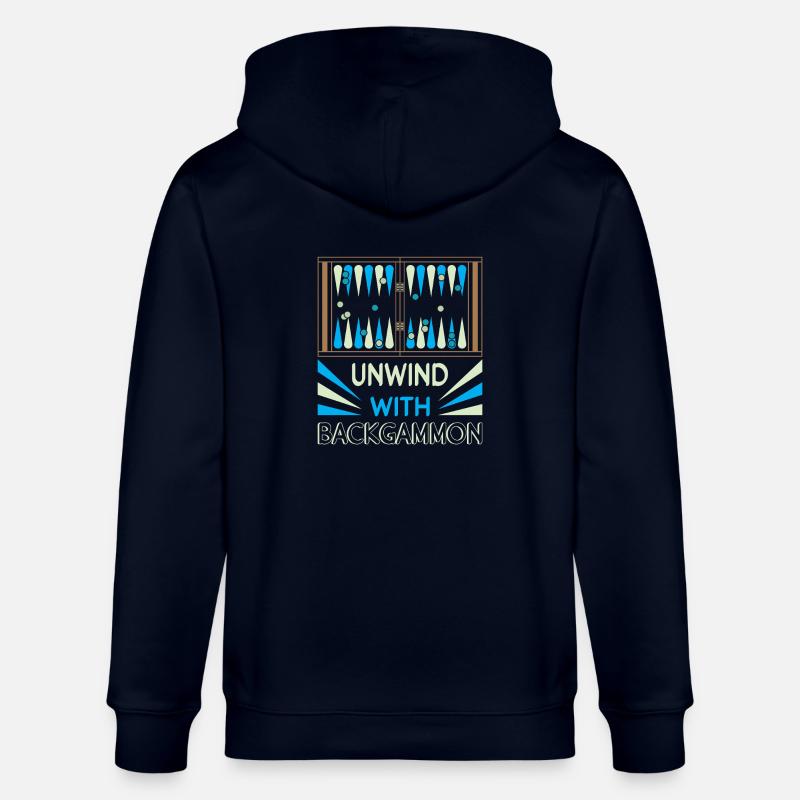 Backgammon Spiel - Stanley/Stella Unisex Bio-Kapuzenjacke CULTIVATOR  - Navy