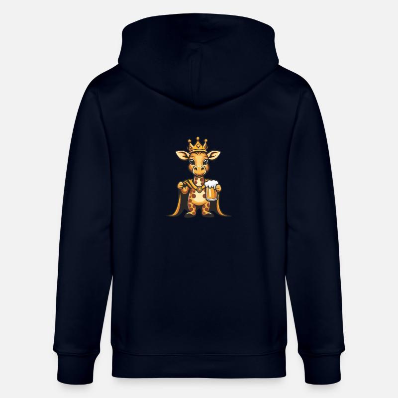 Giraffe Bier Lustig - Stanley/Stella Unisex Bio-Kapuzenjacke CULTIVATOR  - Navy