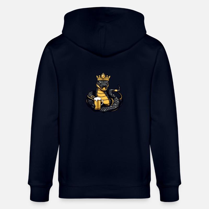Snake Cobra Bière Drôle - Veste à capuche bio CULTIVATOR Stanley/Stella Unisexe - marine