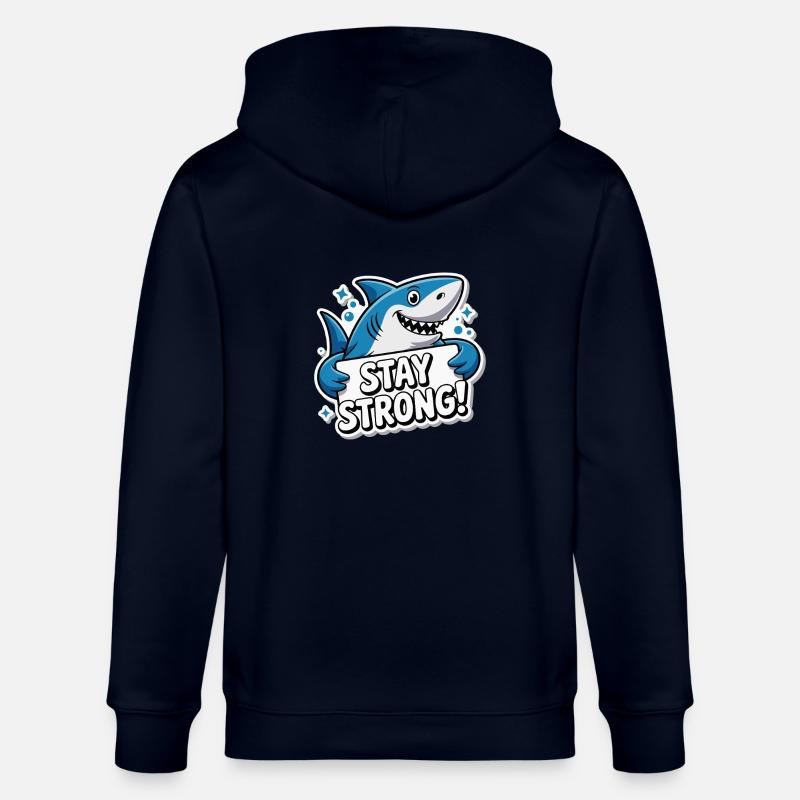 REQUIN, RESTE FORT - Veste à capuche bio CULTIVATOR Stanley/Stella Unisexe - marine
