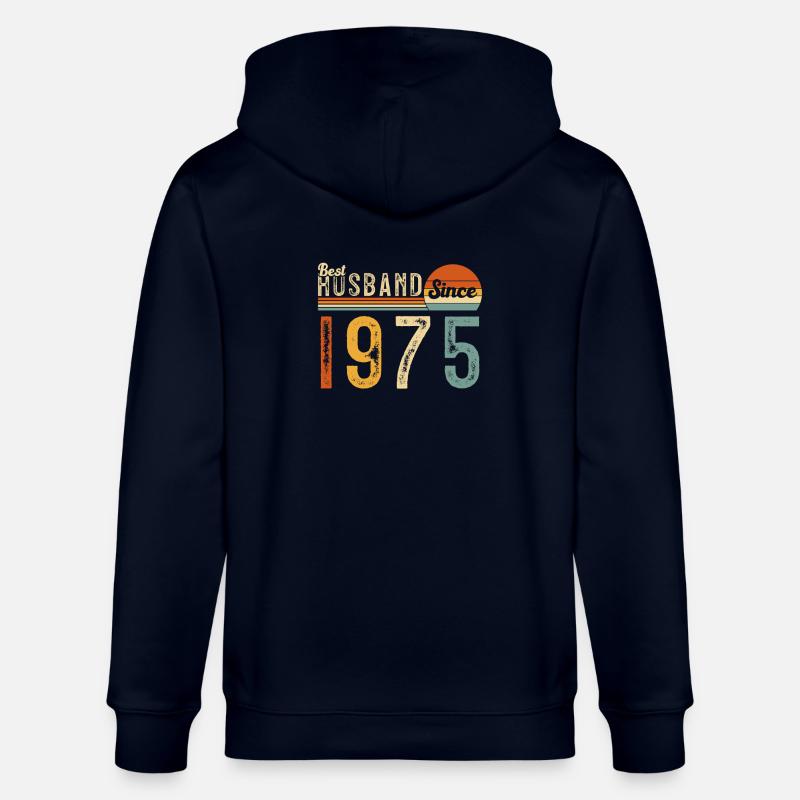 Bester Ehemann seit 1975 - Stanley/Stella Unisex Bio-Kapuzenjacke CULTIVATOR  - Navy