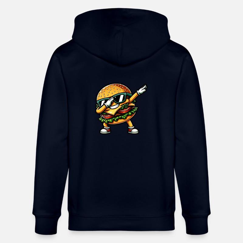 Hamburger & Cheeseburger Dabbing - Stanley/Stella Unisex Bio-Kapuzenjacke CULTIVATOR  - Navy