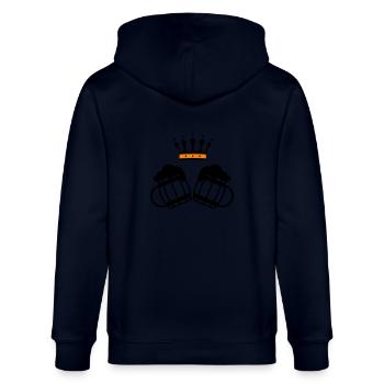Bier Krone - Stanley/Stella Unisex Bio-Kapuzenjacke CULTIVATOR  - Navy - Hinten - Anna (173cm)