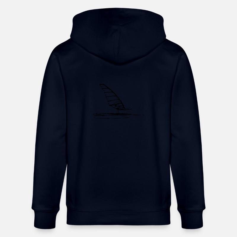 Windsurf Foil Sketch - Veste à capuche bio CULTIVATOR Stanley/Stella Unisexe - marine