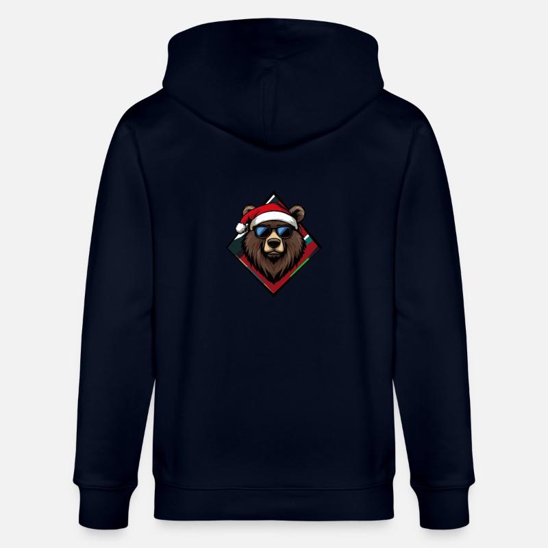 Ours Noël Cool - Veste à capuche bio CULTIVATOR Stanley/Stella Unisexe - marine