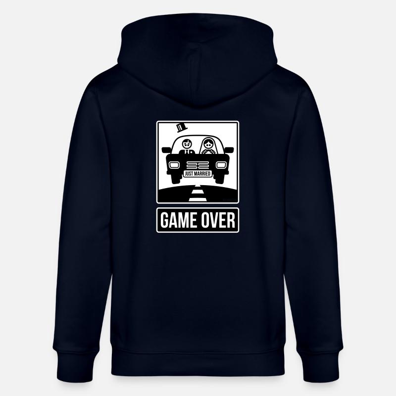 Just Married – Game Over (2C) - Veste à capuche bio CULTIVATOR Stanley/Stella Unisexe - marine