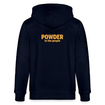 Powder To The People - Stanley/Stella CULTIVATOR  Unisex Organic Hooded Jacket - navy - Back - Anna (173cm)