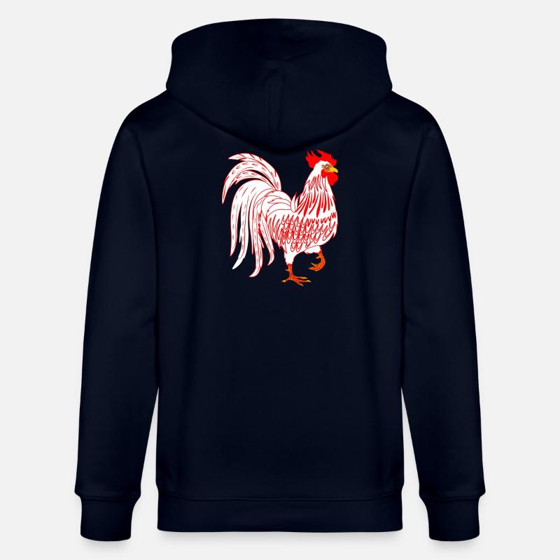 Coq coq coq coq co - Veste à capuche bio CULTIVATOR Stanley/Stella Unisexe - marine