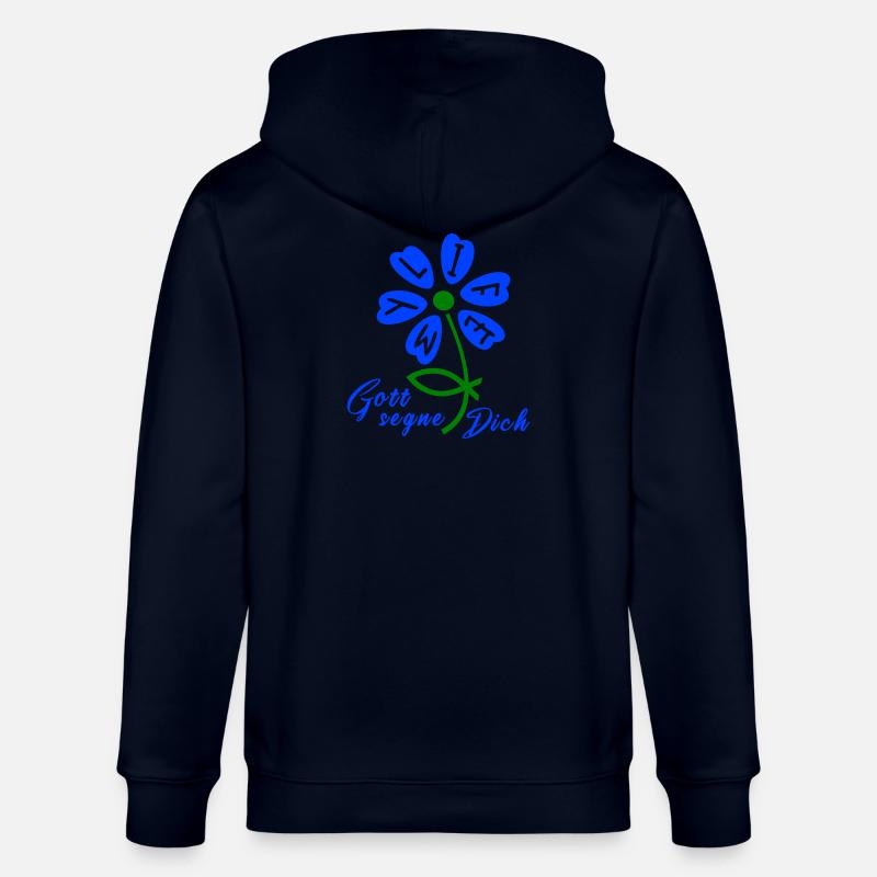 God bless you - Stanley/Stella CULTIVATOR  Unisex Organic Hooded Jacket - navy