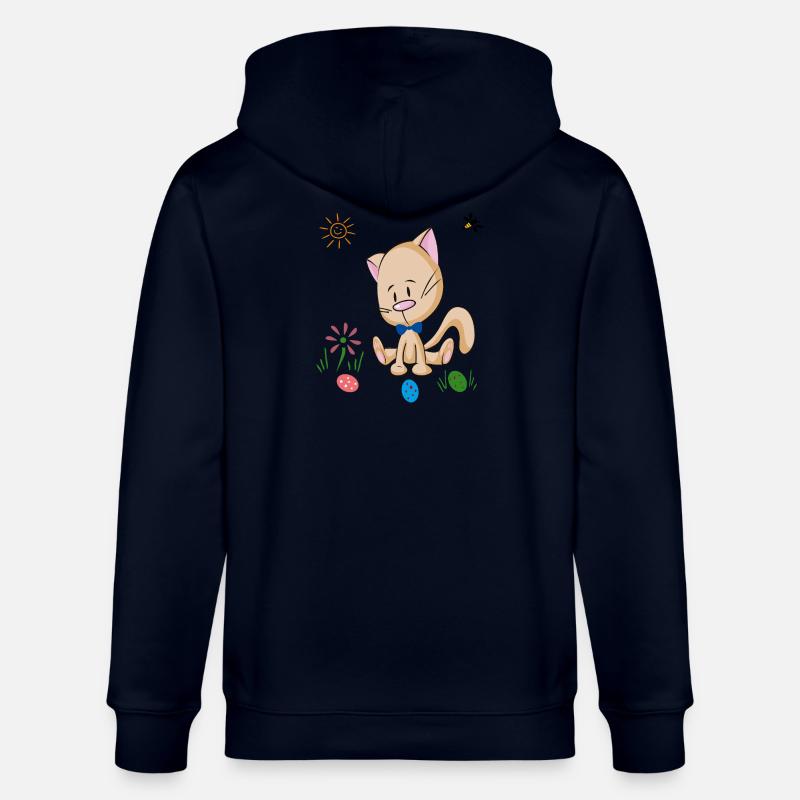 Easter Easter Eggs - Stanley/Stella CULTIVATOR  Unisex Organic Hooded Jacket - navy