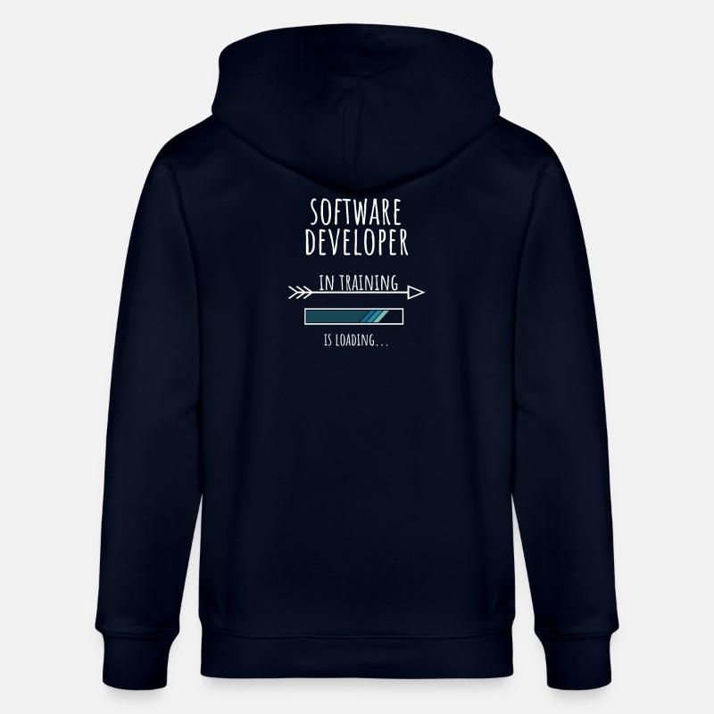 Software Developer in Training Gift - Stanley/Stella CULTIVATOR Unisex Organic Hooded Jacket - navy