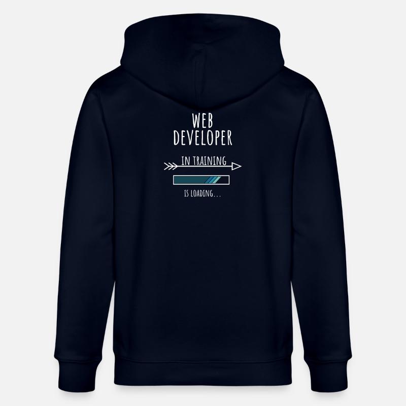 Web Developer in Ausbildung Beruf Geschenk - Stanley/Stella Unisex Bio-Kapuzenjacke CULTIVATOR  - Navy