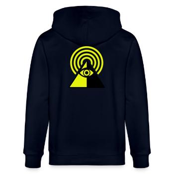 Oeil Pyramide - Veste à capuche bio CULTIVATOR Stanley/Stella Unisexe - marine - Dos - Anna (173cm)