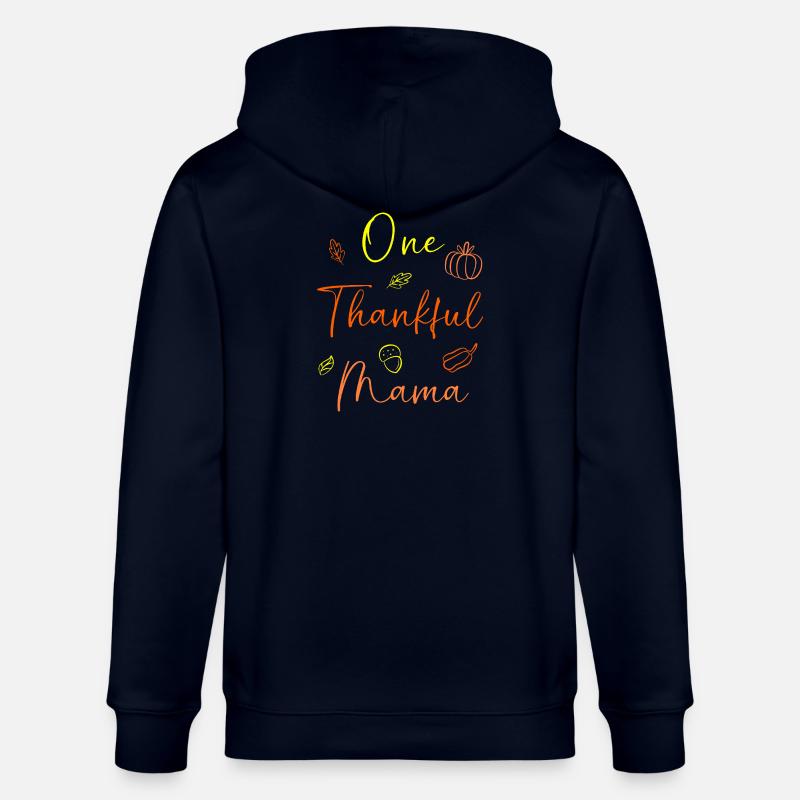 Thanksgiving Mama Mutter Oma Großmutter - Stanley/Stella Unisex Bio-Kapuzenjacke CULTIVATOR  - Navy