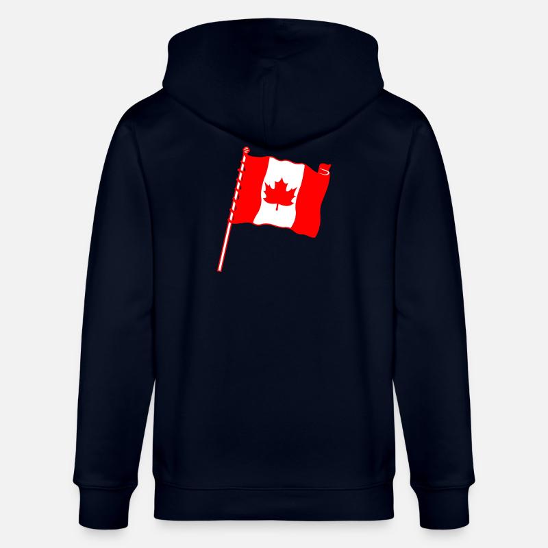 Drapeau : Feuille d’érable du Canada - Veste à capuche bio CULTIVATOR Stanley/Stella Unisexe - marine