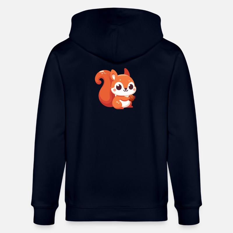 Chibi Eichhörnchen Kawaii - Stanley/Stella Unisex Bio-Kapuzenjacke CULTIVATOR  - Navy