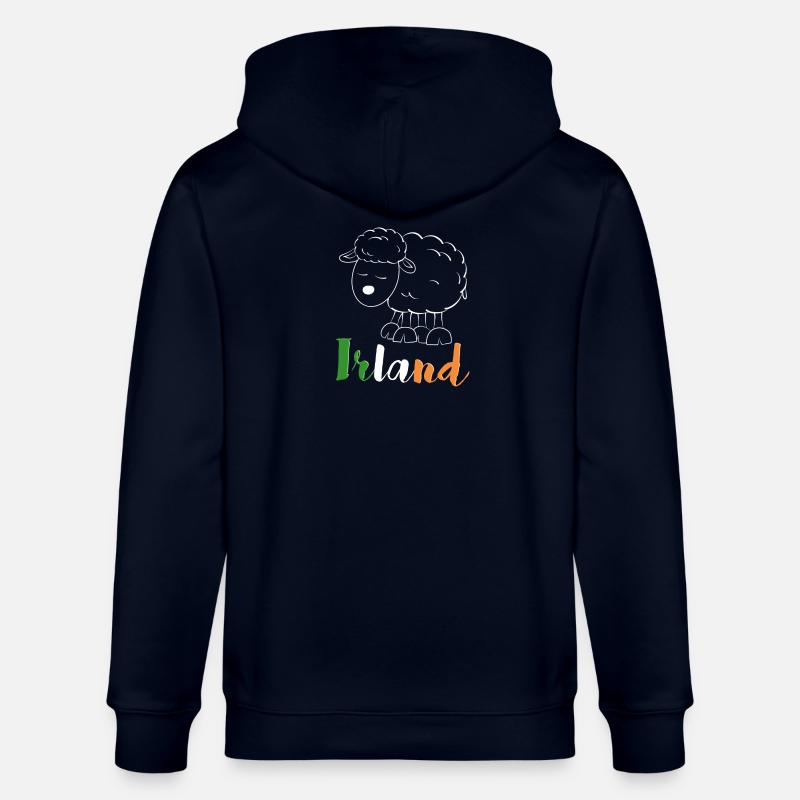 Irland Schaf (bunte Version) - Stanley/Stella Unisex Bio-Kapuzenjacke CULTIVATOR  - Navy
