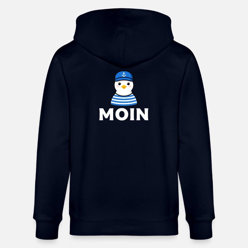 Moin Möwe im Sailor-Stil - Stanley/Stella Unisex Bio-Kapuzenjacke CULTIVATOR  - Navy