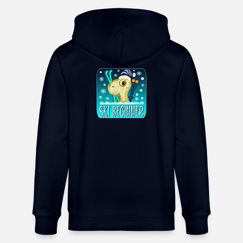 SKI BEGINNER - WINTER DINOSAURIER - Stanley/Stella Unisex Bio-Kapuzenjacke CULTIVATOR - Navy
