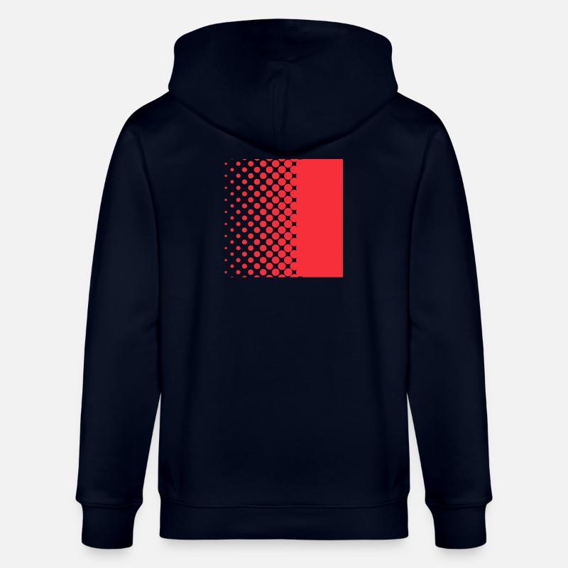 Halftone Gradient Rotes Panel - Stanley/Stella Unisex Bio-Kapuzenjacke CULTIVATOR  - Navy