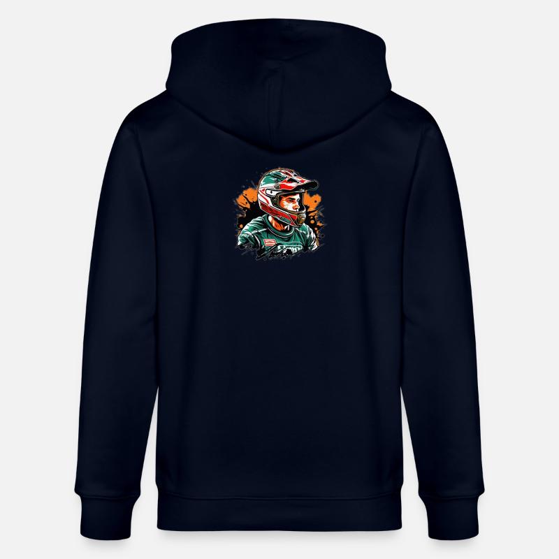 Rennfahrer Farbexplosion - Stanley/Stella Unisex Bio-Kapuzenjacke CULTIVATOR  - Navy