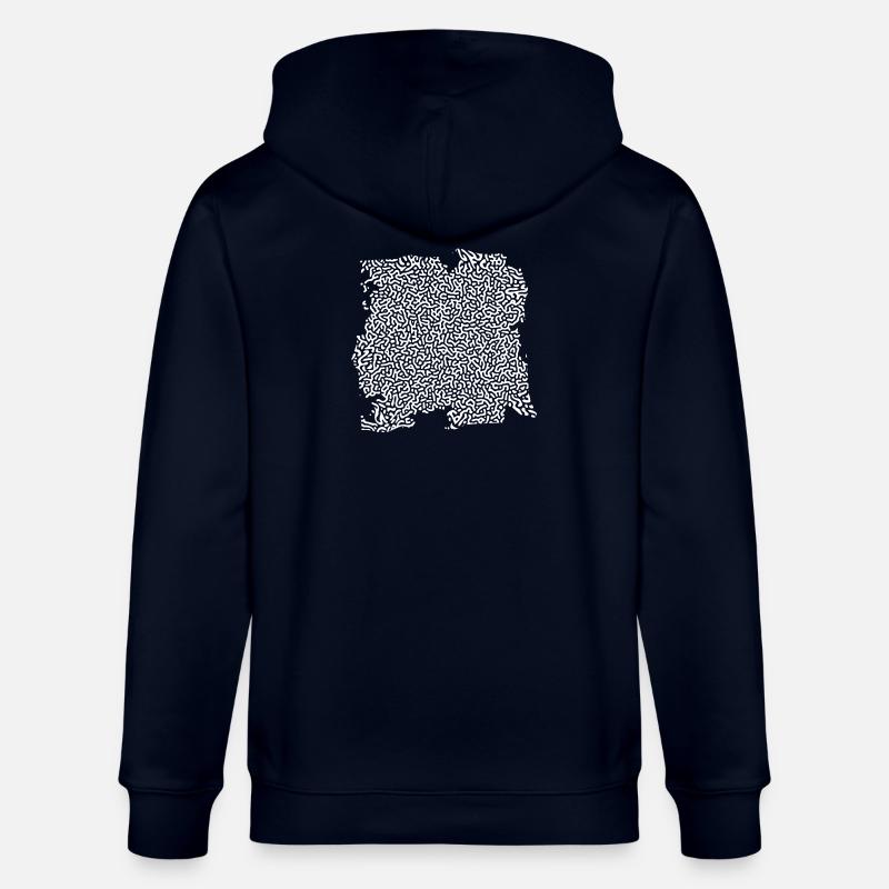 Turing Pattern Blanc - Ver - Veste à capuche bio CULTIVATOR Stanley/Stella Unisexe - marine