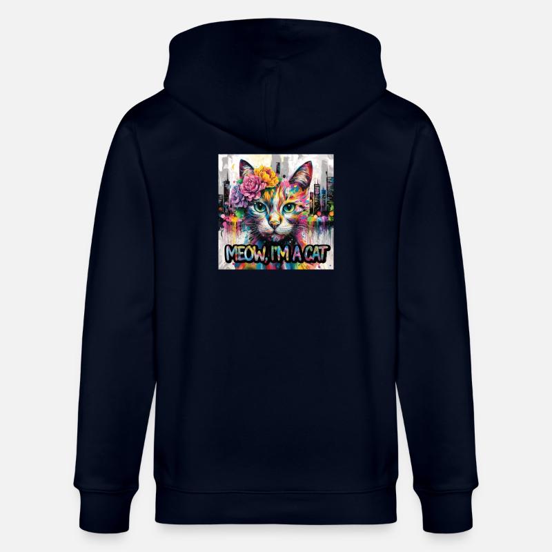Chat astucieux Version 2 - Veste à capuche bio CULTIVATOR Stanley/Stella Unisexe - marine