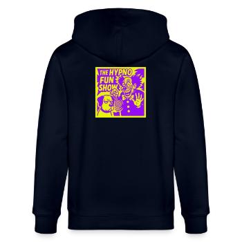 Hypno Fun Show - Stanley/Stella Unisex Bio-Kapuzenjacke CULTIVATOR  - Navy - Hinten - Anna (173cm)