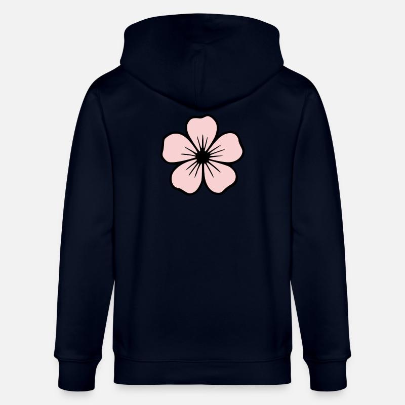 Hibiskus Blüte pastell Blumen Geschenk Mutter  - Stanley/Stella Unisex Bio-Kapuzenjacke CULTIVATOR  - Navy
